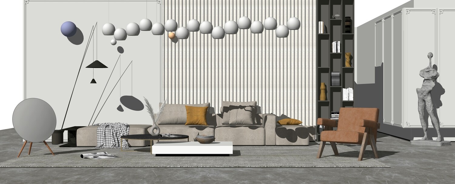 85 LIVING ROOM SKETCHUP 3D MODELS VOL01 - SKETCHUP