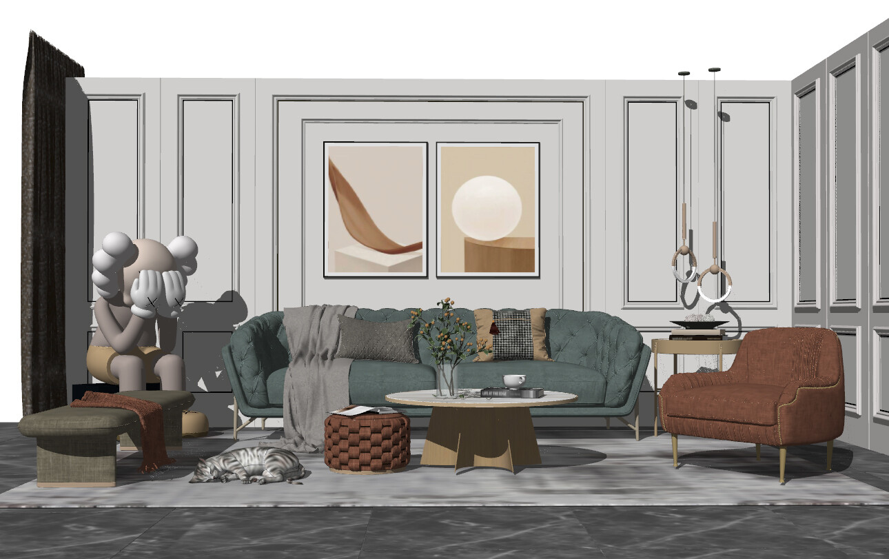 85 LIVING ROOM SKETCHUP 3D MODELS VOL01 - SKETCHUP