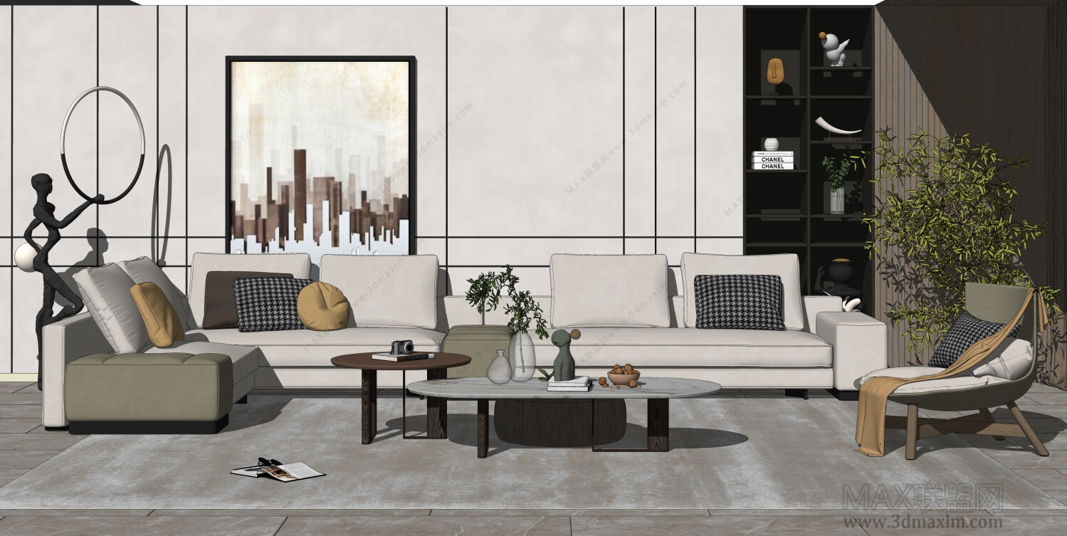 85 LIVING ROOM SKETCHUP 3D MODELS VOL01 - SKETCHUP