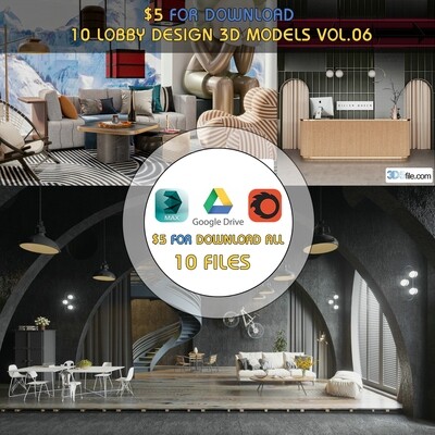 10 Lobby Design 3d Models Vol.06 - Co.ro.na