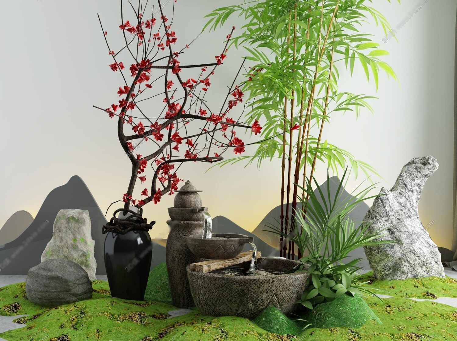 36 Outdoor Decor 3d Models Vol.01 - Vray