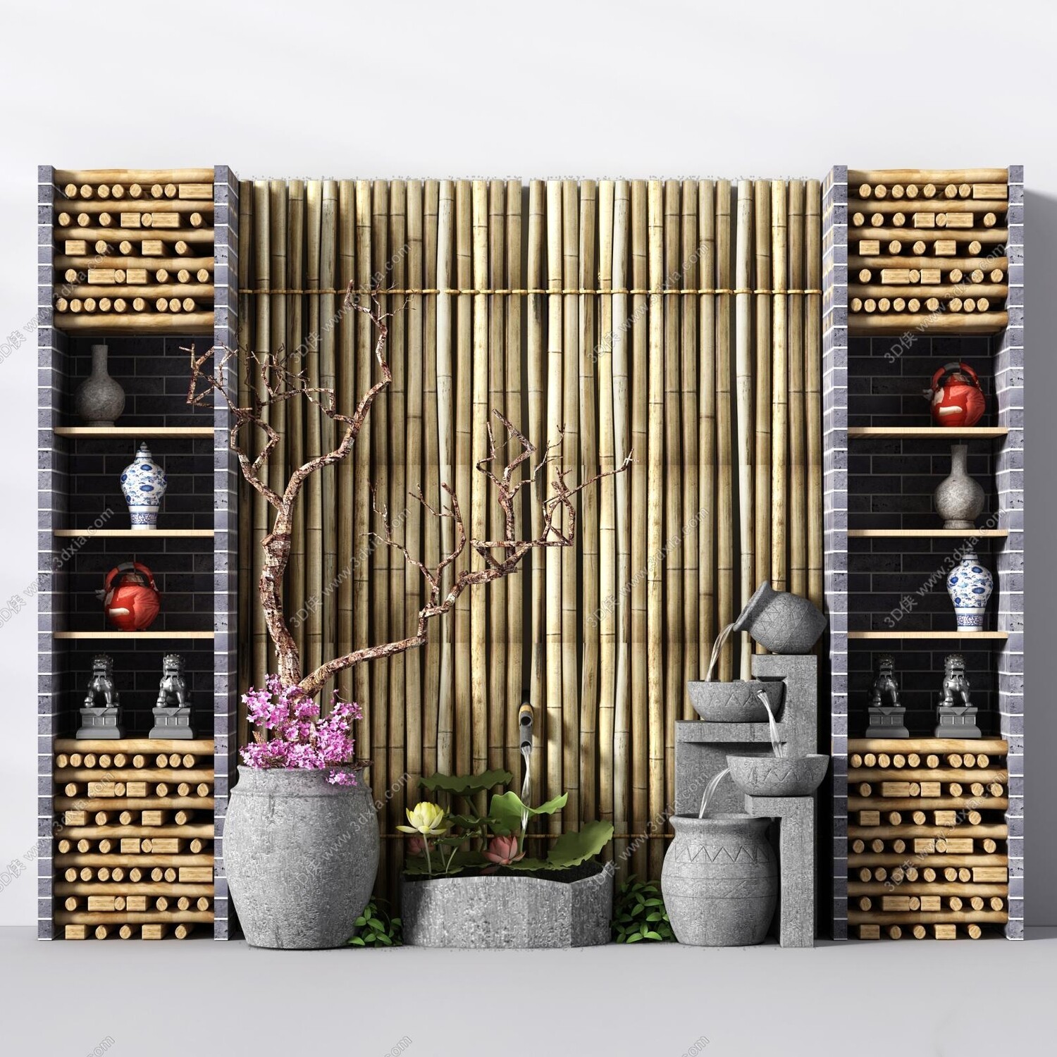 36 Outdoor Decor 3d Models Vol.01 - Vray