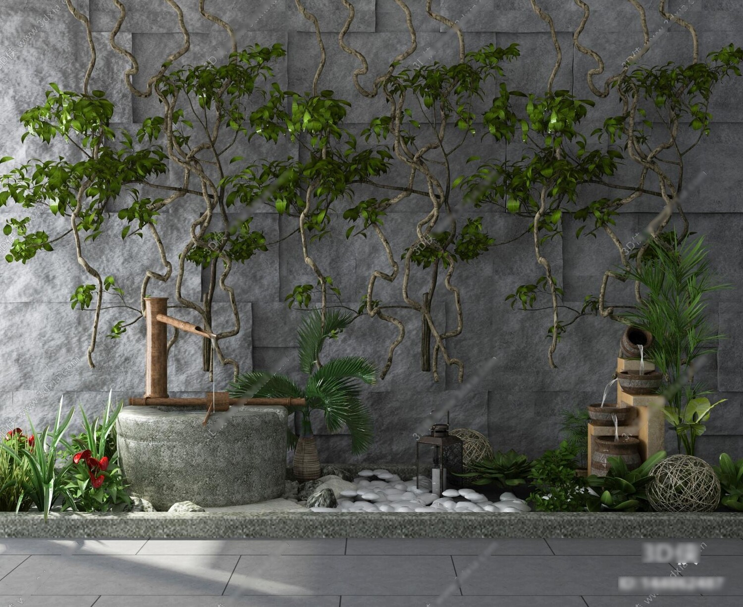36 Outdoor Decor 3d Models Vol.01 - Vray