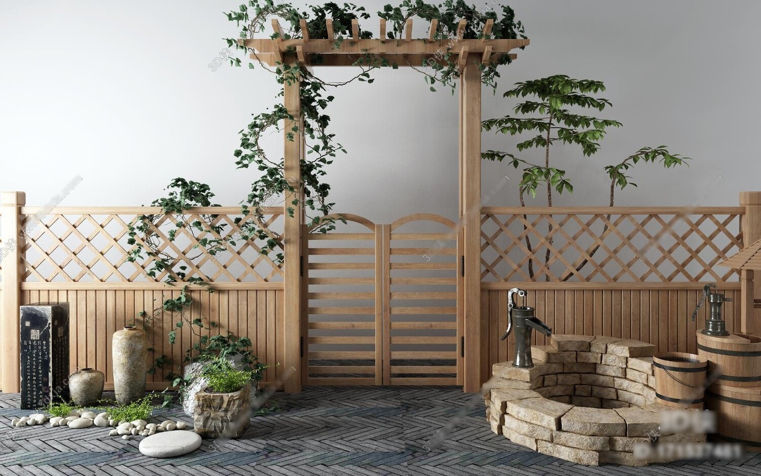 36 Outdoor Decor 3d Models Vol.01 - Vray