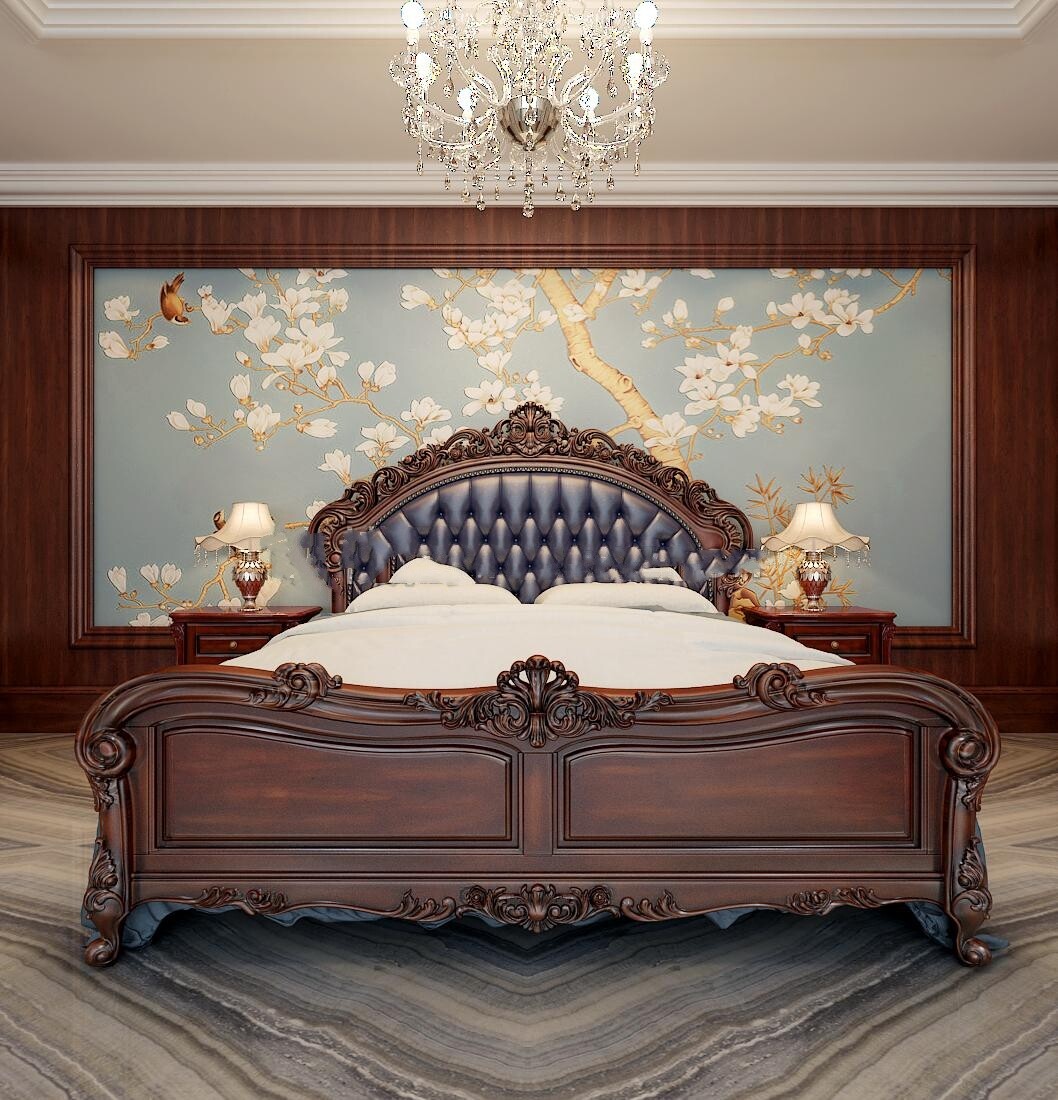 90 Classic bed 3d models vol.15-Vray