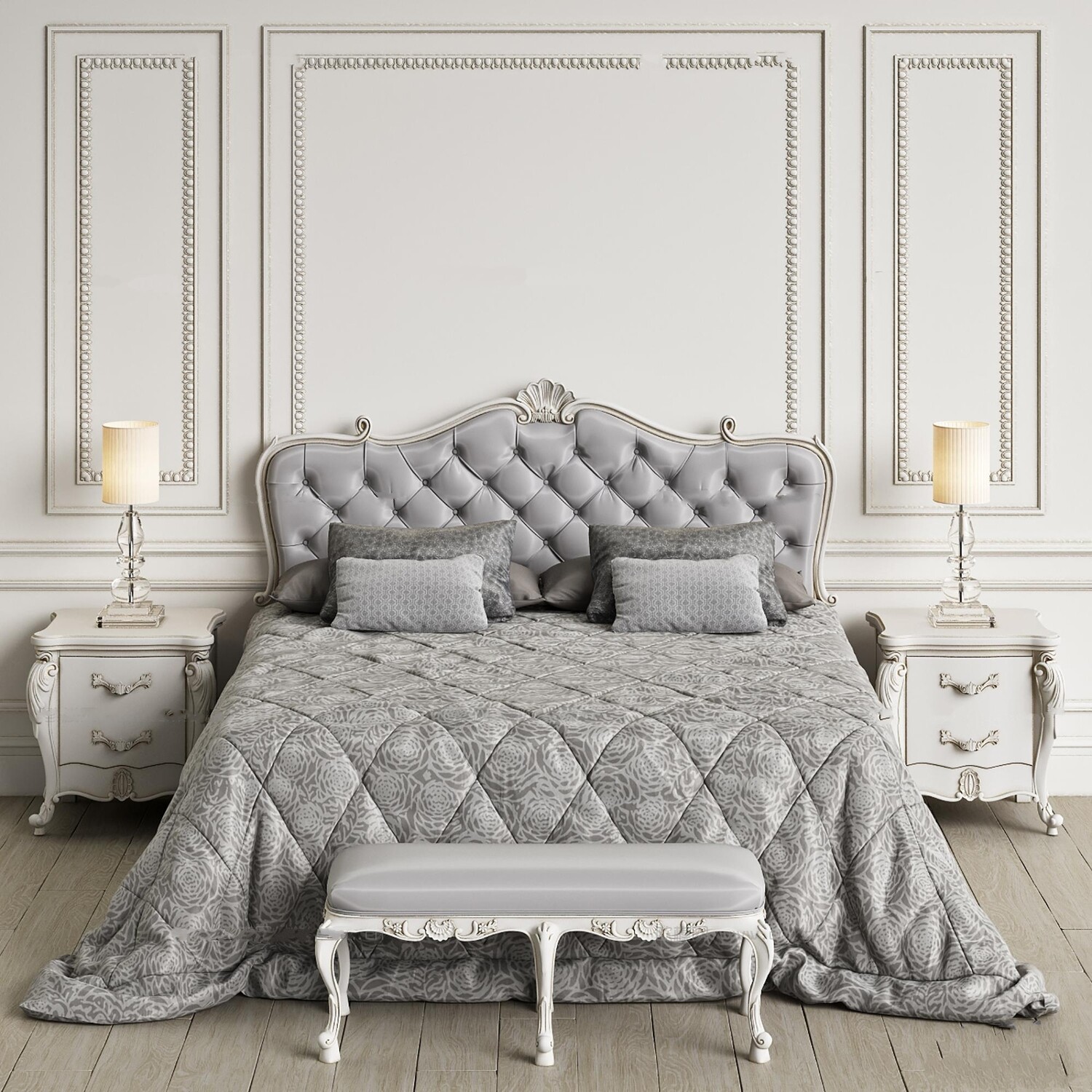 90 Classic bed 3d models vol.15-Vray