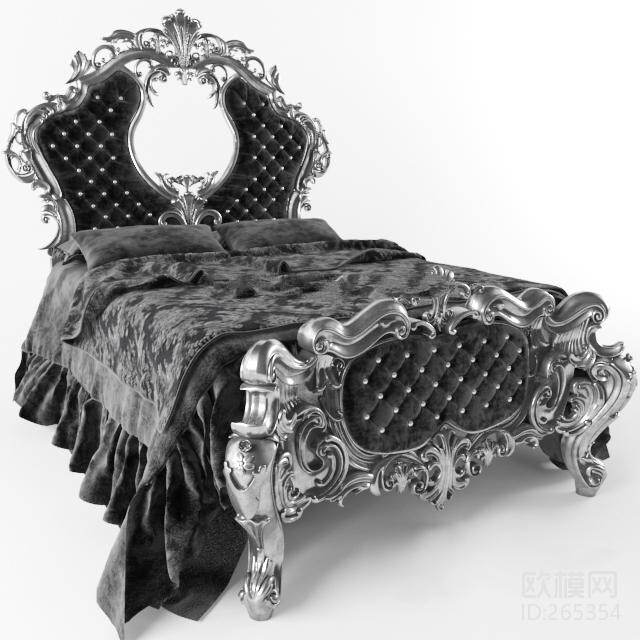 90 Classic bed 3d models vol.15-Vray