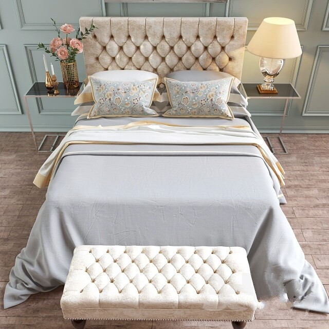 90 Classic bed 3d models vol.15-Vray