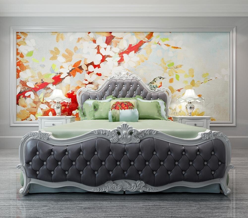 90 Classic bed 3d models vol.15-Vray
