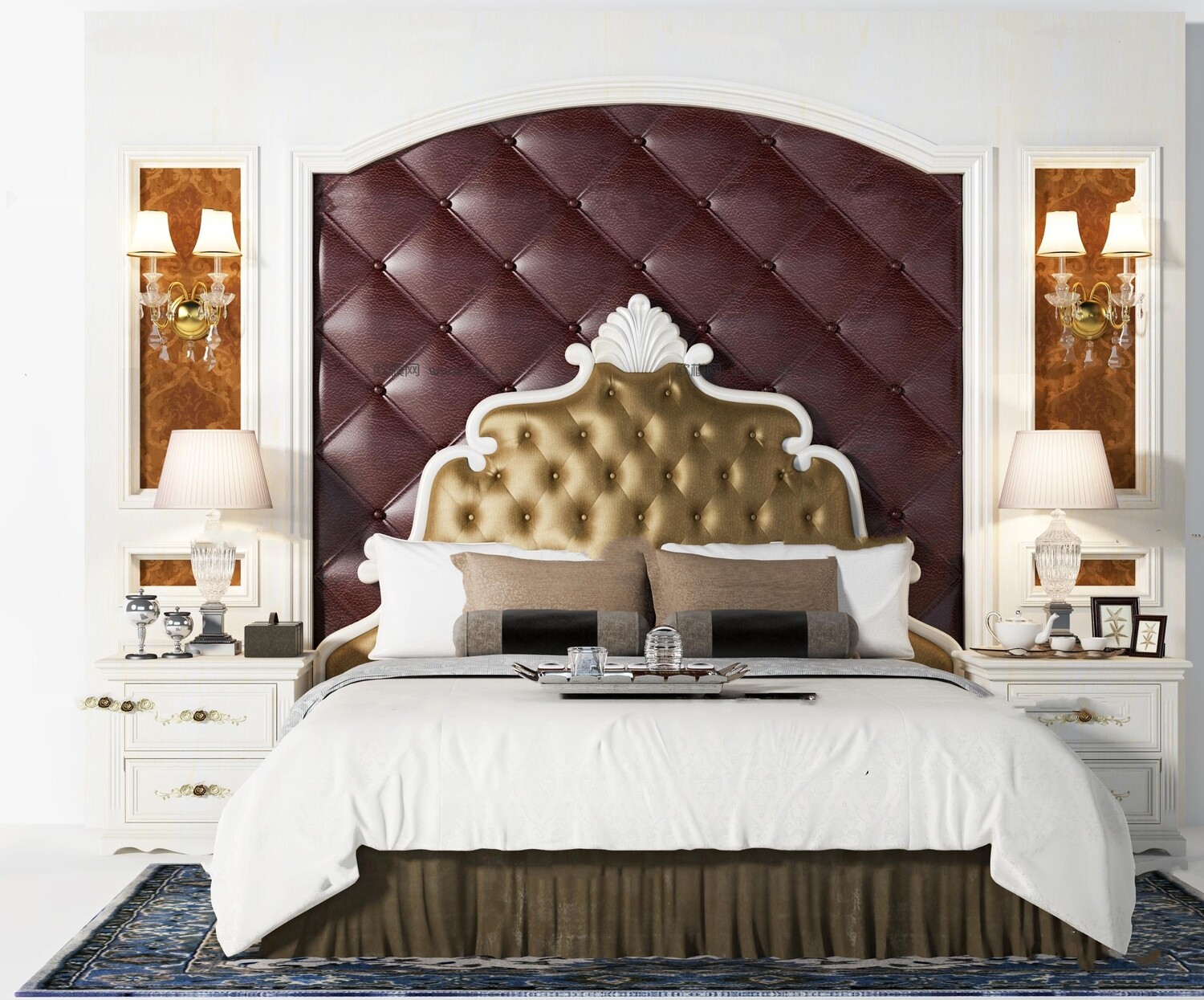 90 Classic bed 3d models vol.15-Vray