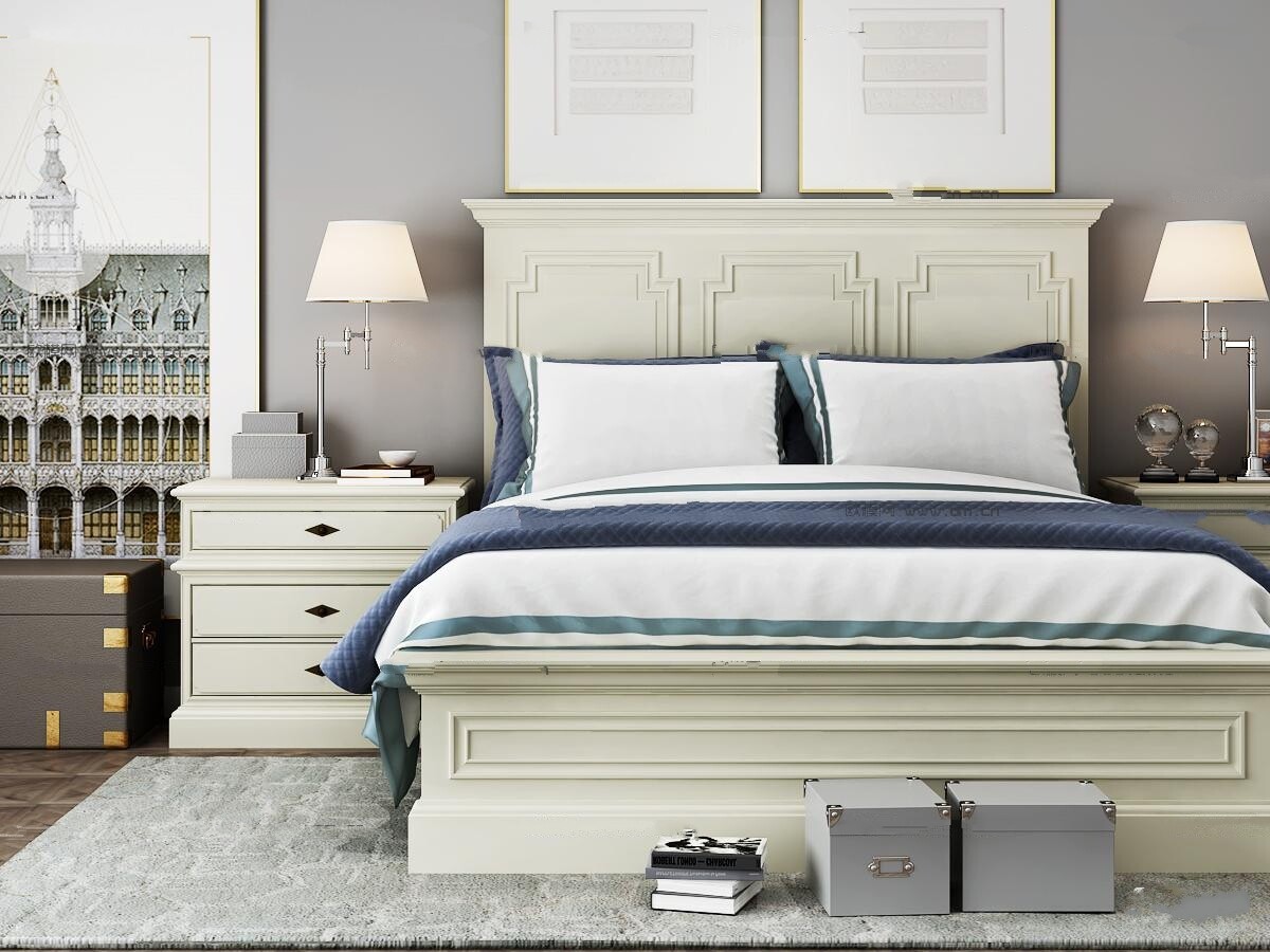 90 Classic bed 3d models vol.15-Vray