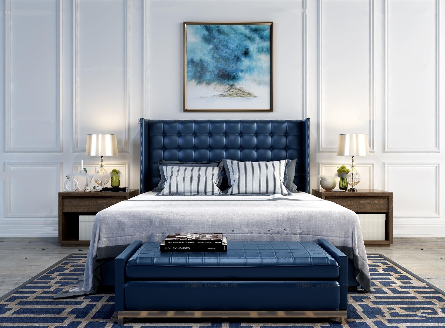 90 Classic bed 3d models vol.15-Vray