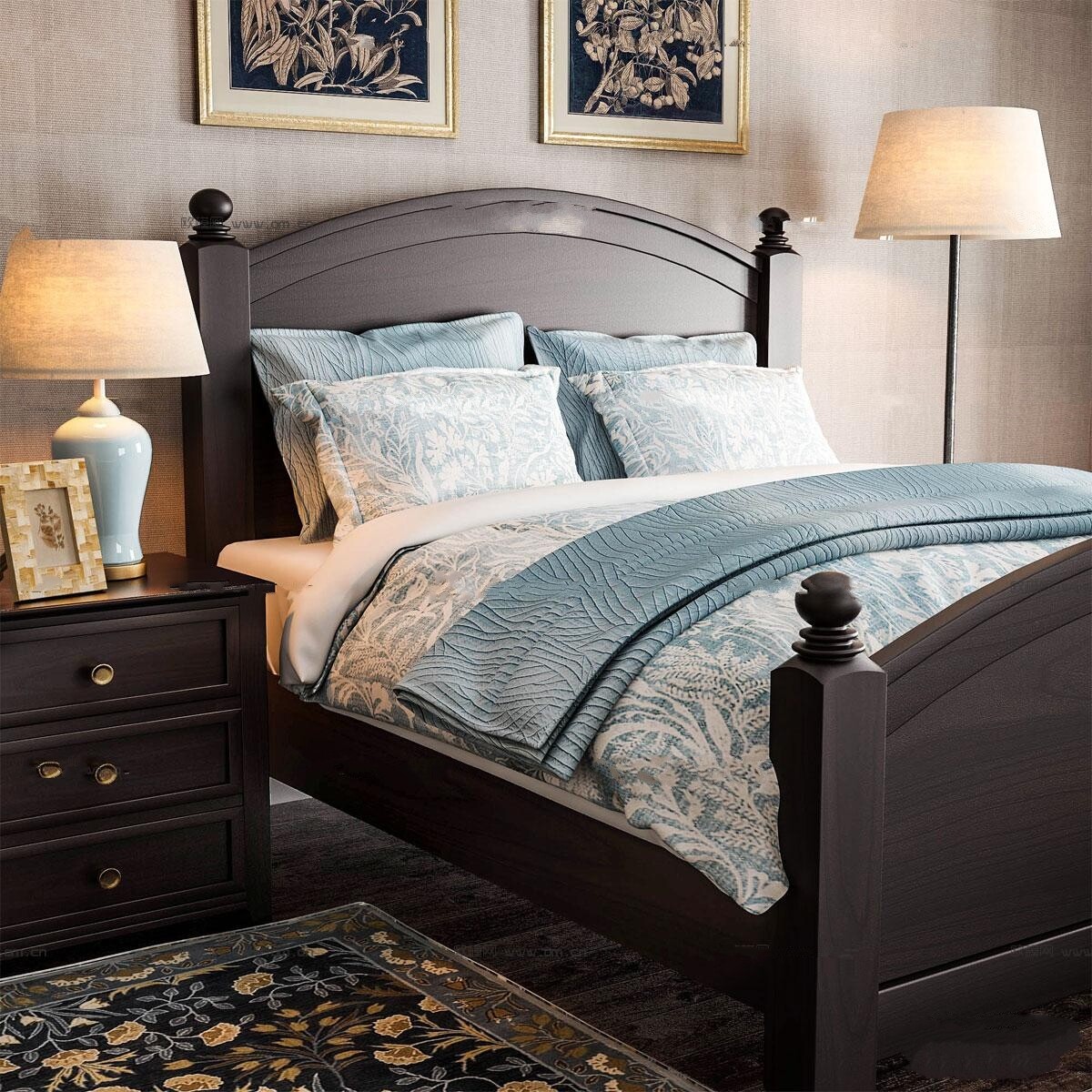 90 Classic bed 3d models vol.15-Vray