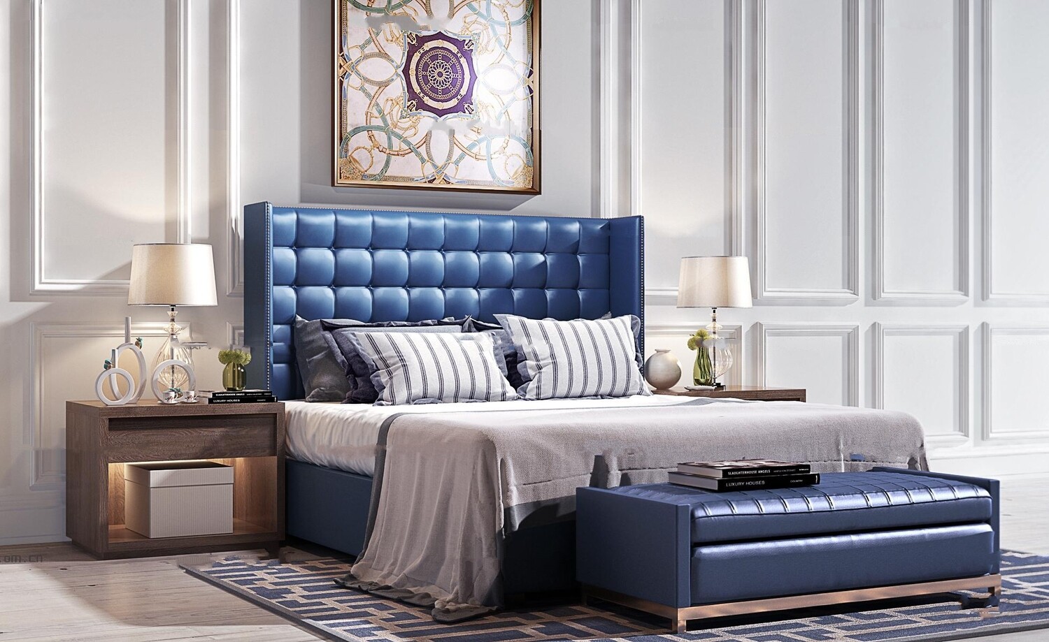 90 Classic bed 3d models vol.15-Vray