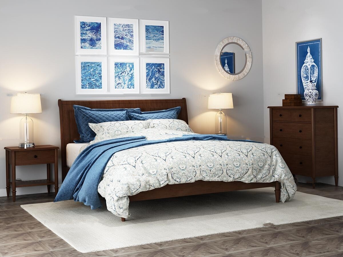 90 Classic bed 3d models vol.15-Vray