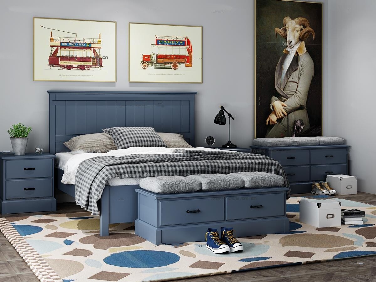 90 Classic bed 3d models vol.15-Vray