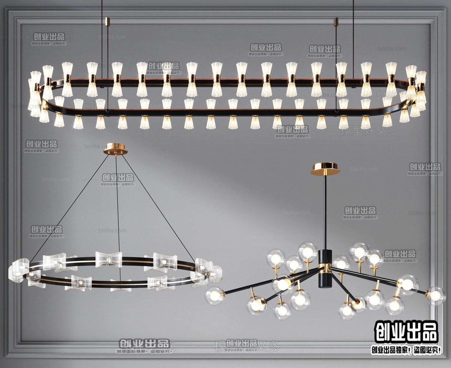 96 Celling Lamp 3d Models Vol.05 - Vray