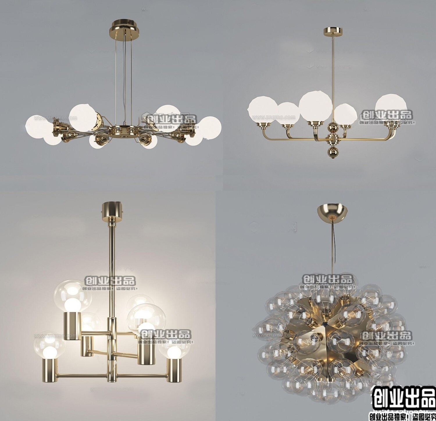 96 Celling Lamp 3d Models Vol.05 - Vray