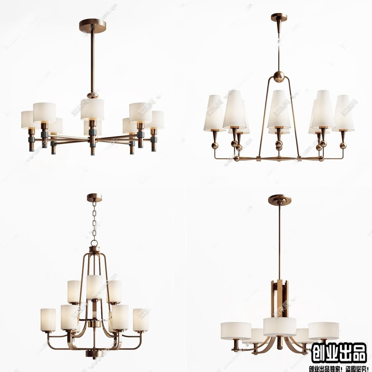 96 Celling Lamp 3d Models Vol.05 - Vray