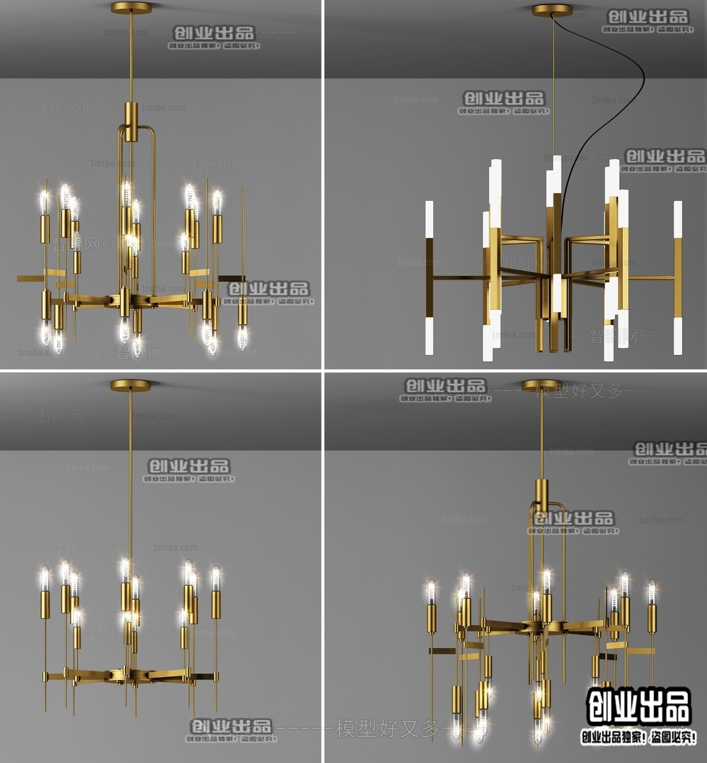 96 Celling Lamp 3d Models Vol.05 - Vray