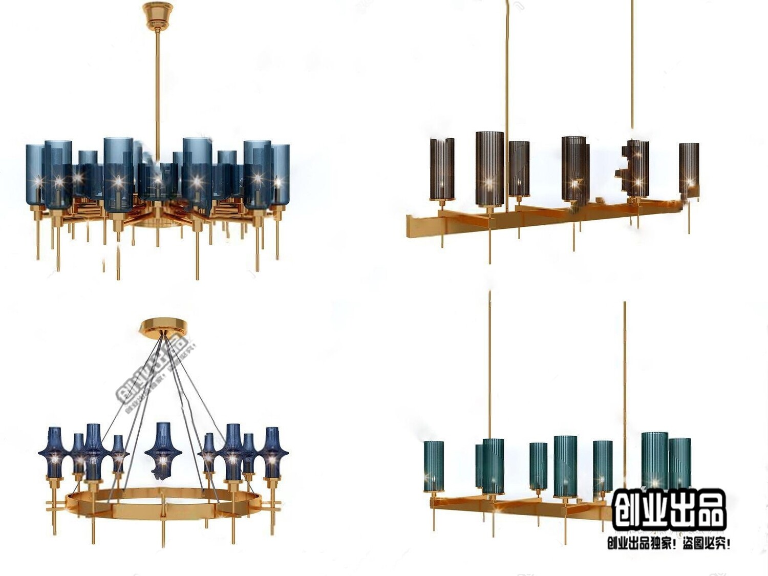 96 Celling Lamp 3d Models Vol.05 - Vray