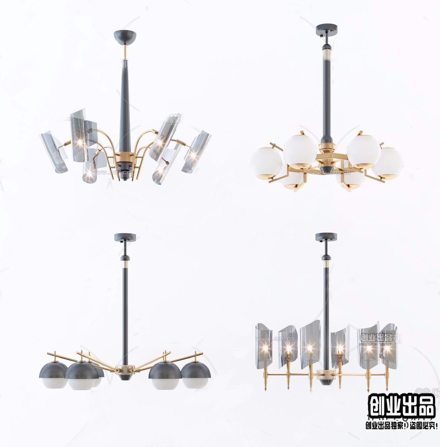 96 Celling Lamp 3d Models Vol.05 - Vray