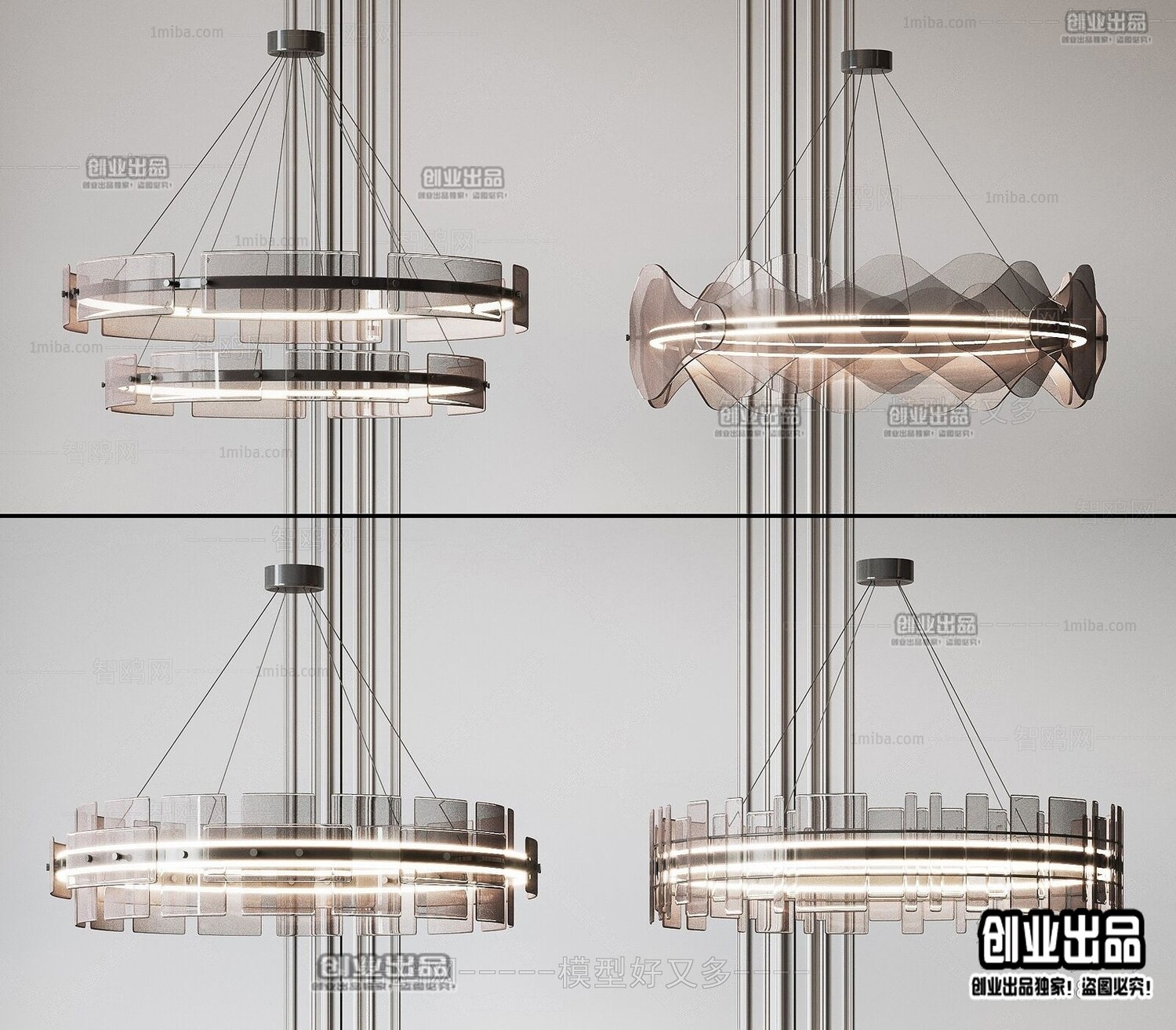 96 Celling Lamp 3d Models Vol.05 - Vray