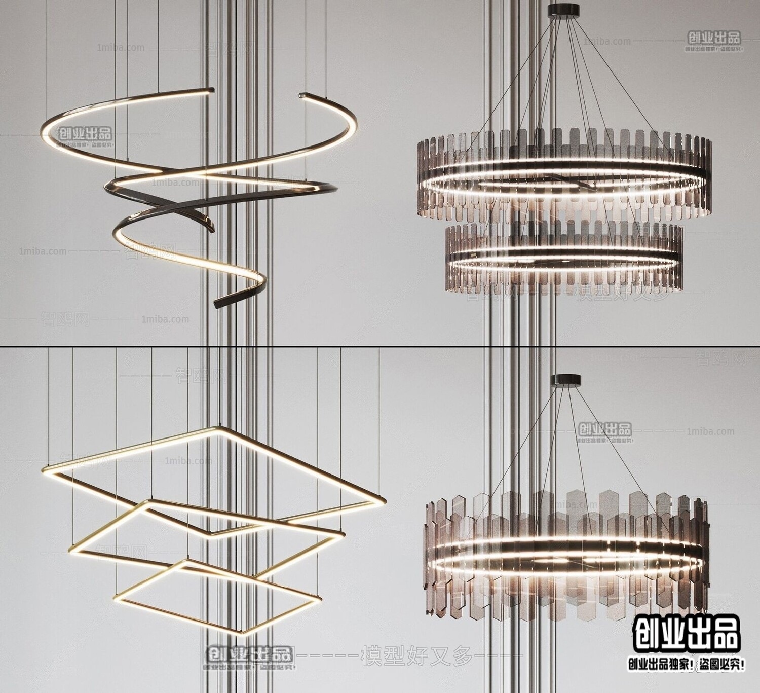 96 Celling Lamp 3d Models Vol.05 - Vray