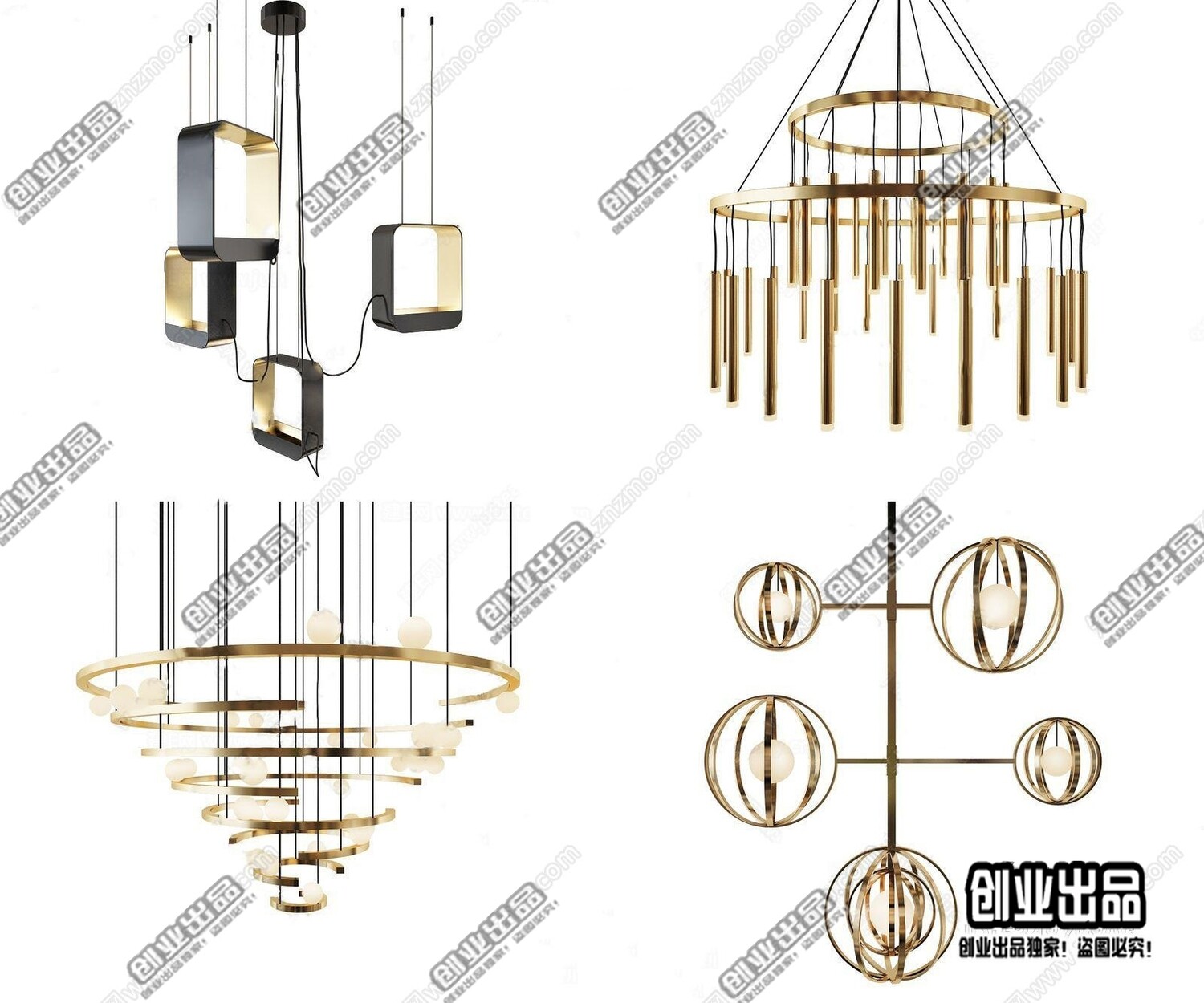 96 Celling Lamp 3d Models Vol.05 - Vray