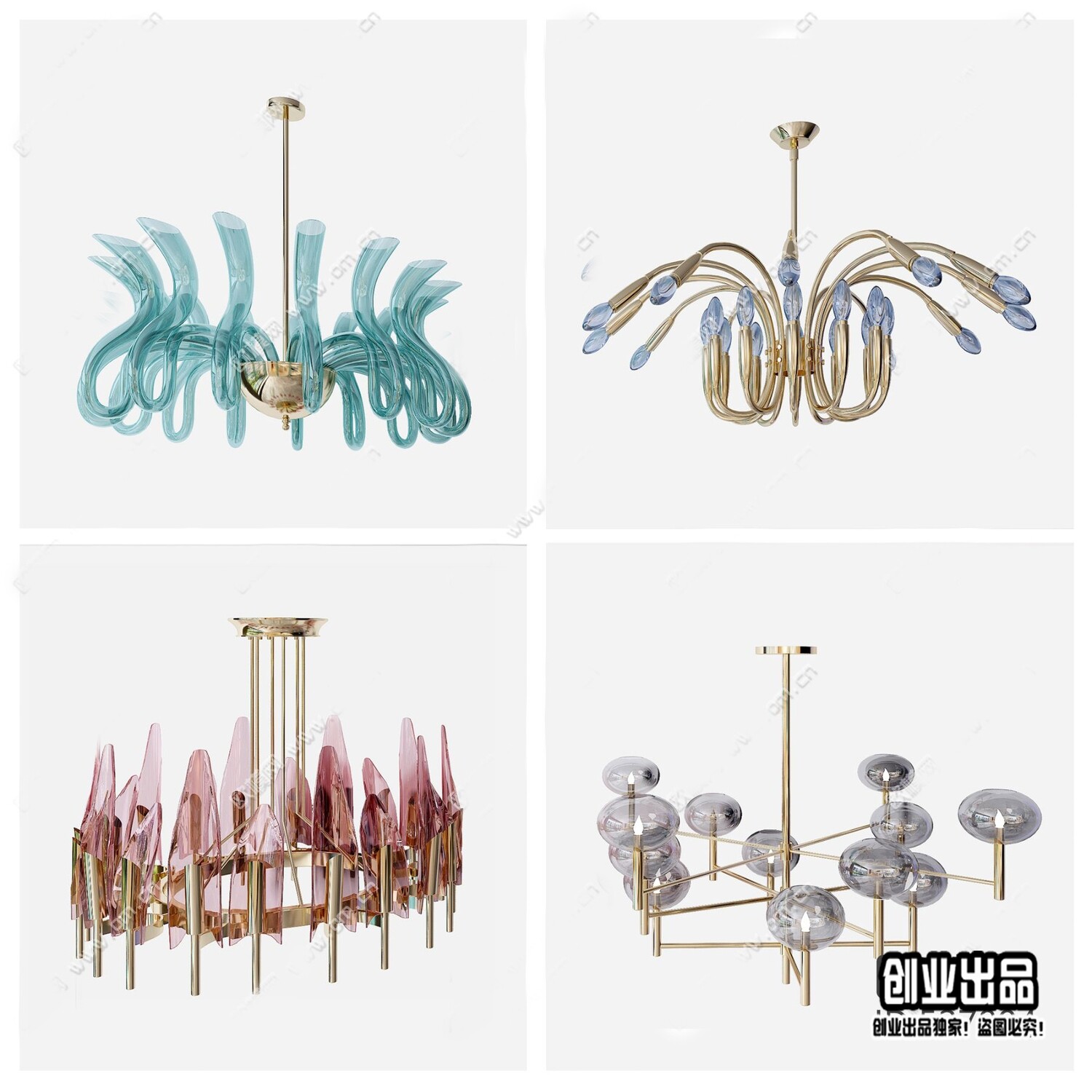 96 Celling Lamp 3d Models Vol.05 - Vray