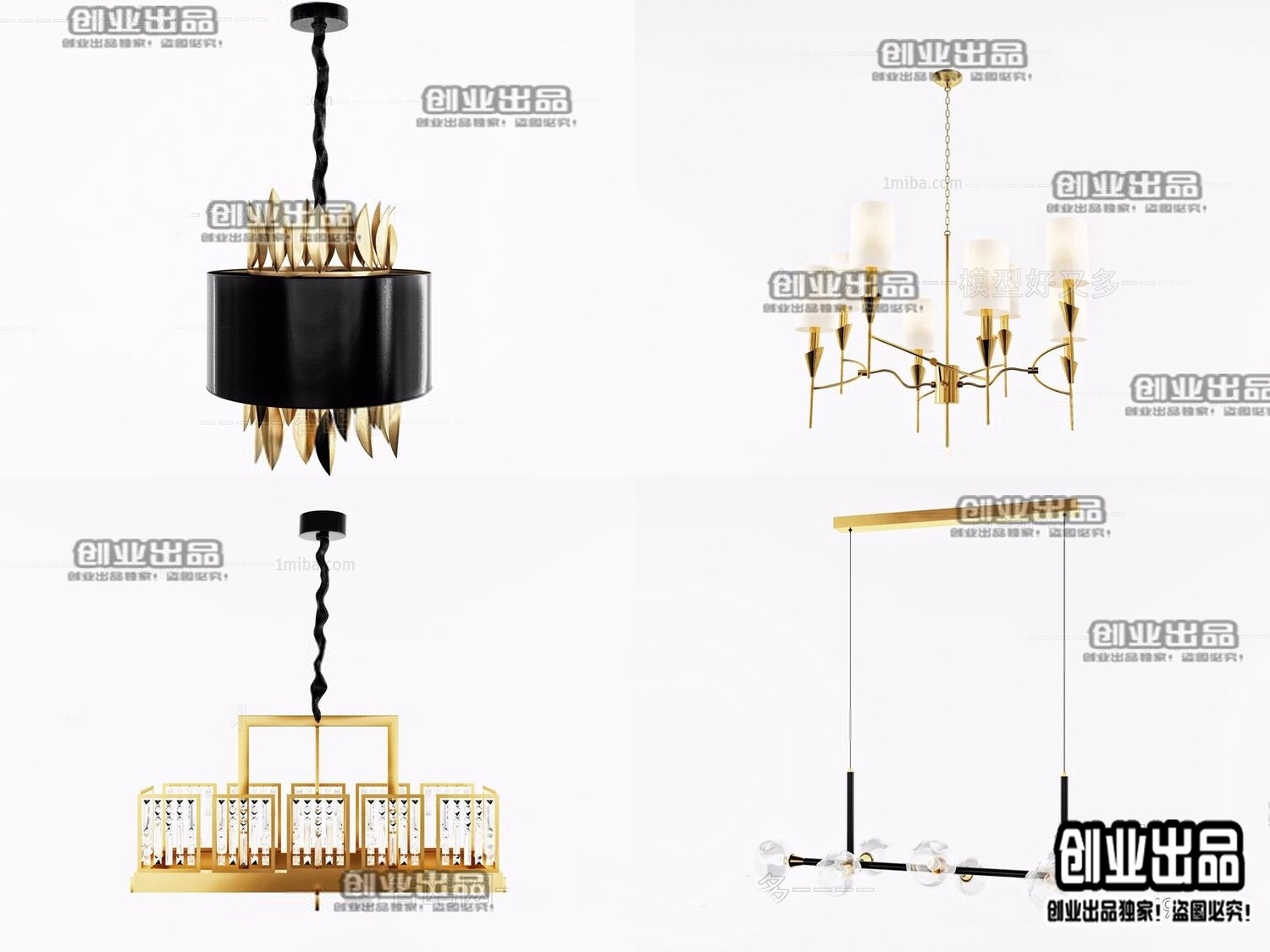 96 Celling Lamp 3d Models Vol.05 - Vray