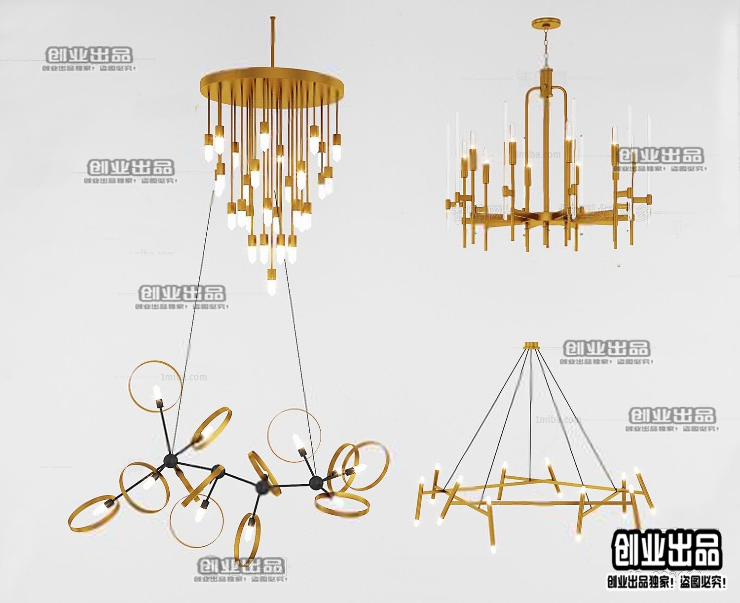 96 Celling Lamp 3d Models Vol.05 - Vray
