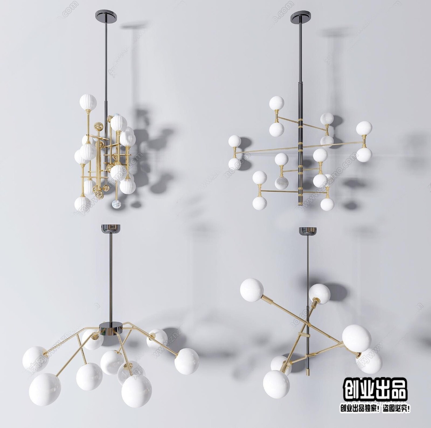 96 Celling Lamp 3d Models Vol.05 - Vray