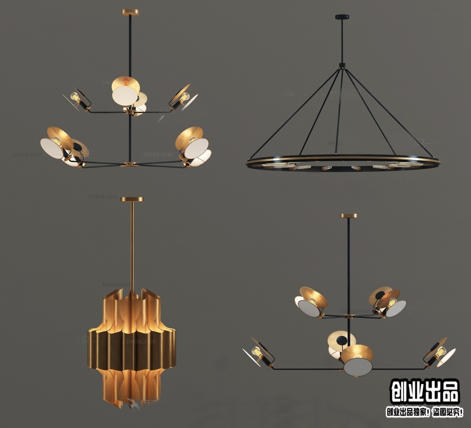 96 Celling Lamp 3d Models Vol.05 - Vray