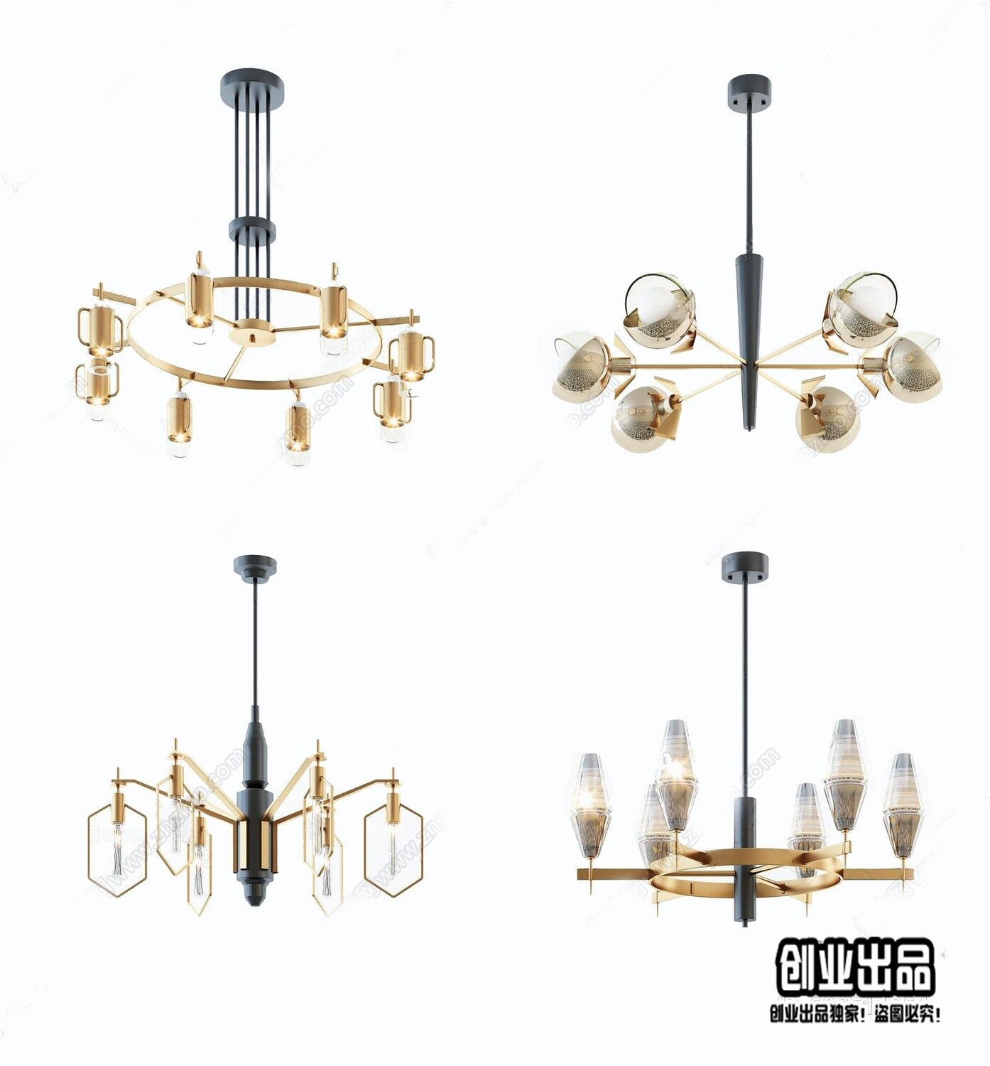 96 Celling Lamp 3d Models Vol.05 - Vray