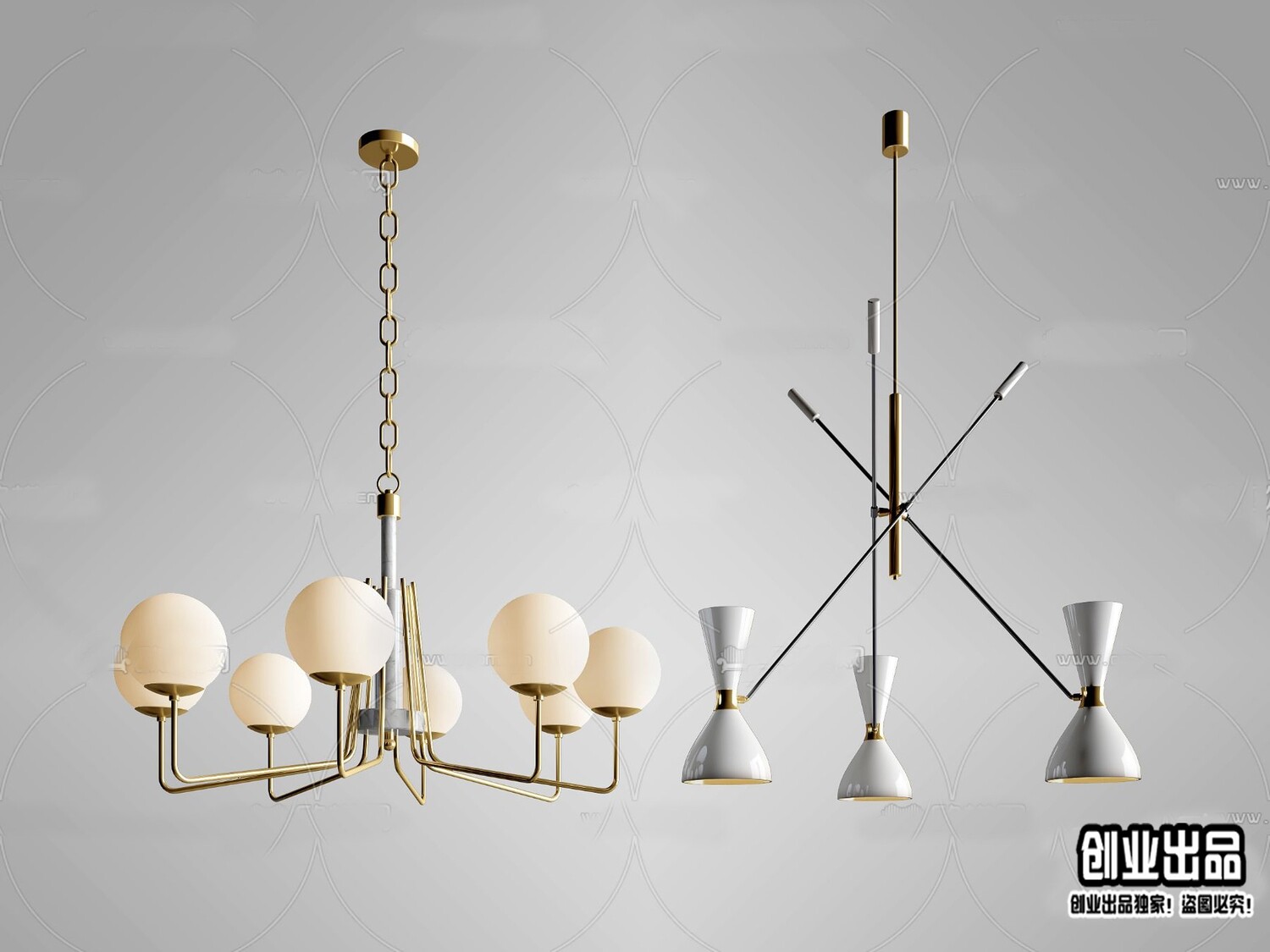 96 Celling Lamp 3d Models Vol.05 - Vray