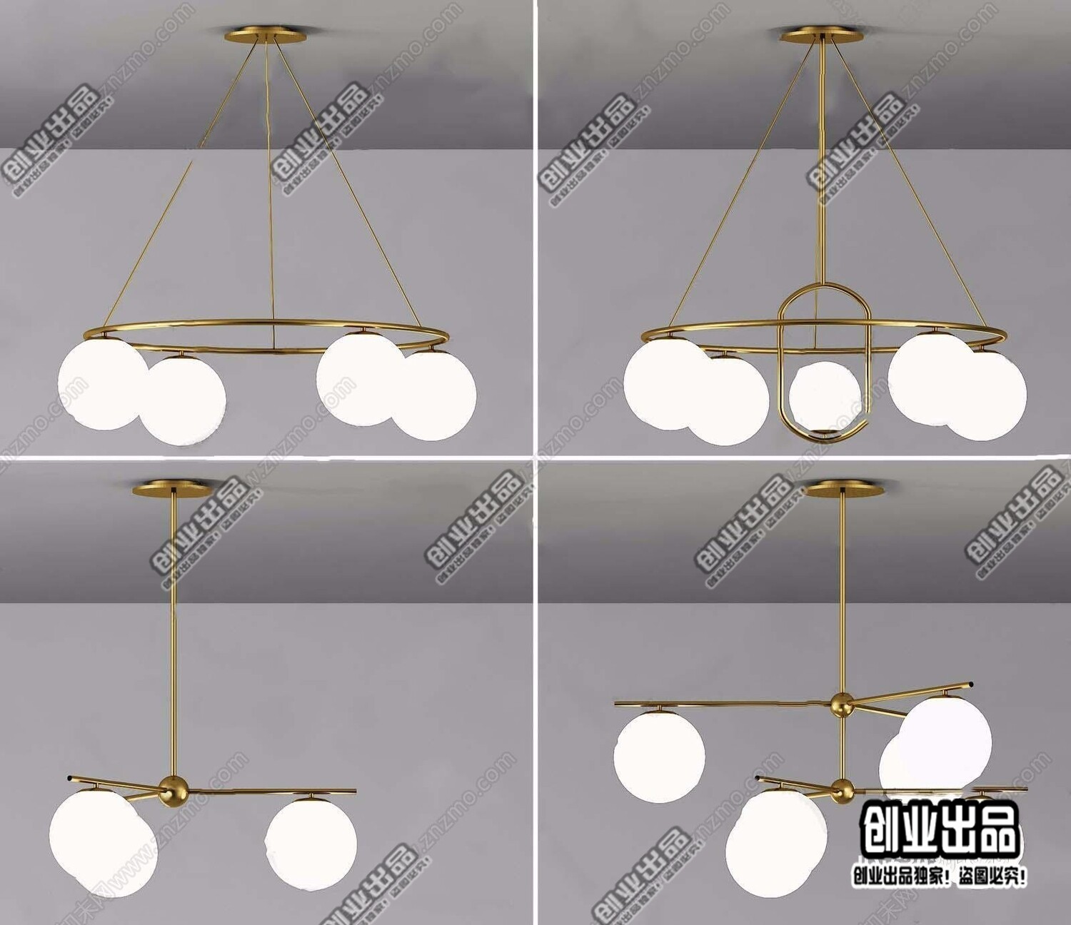 96 Celling Lamp 3d Models Vol.05 - Vray