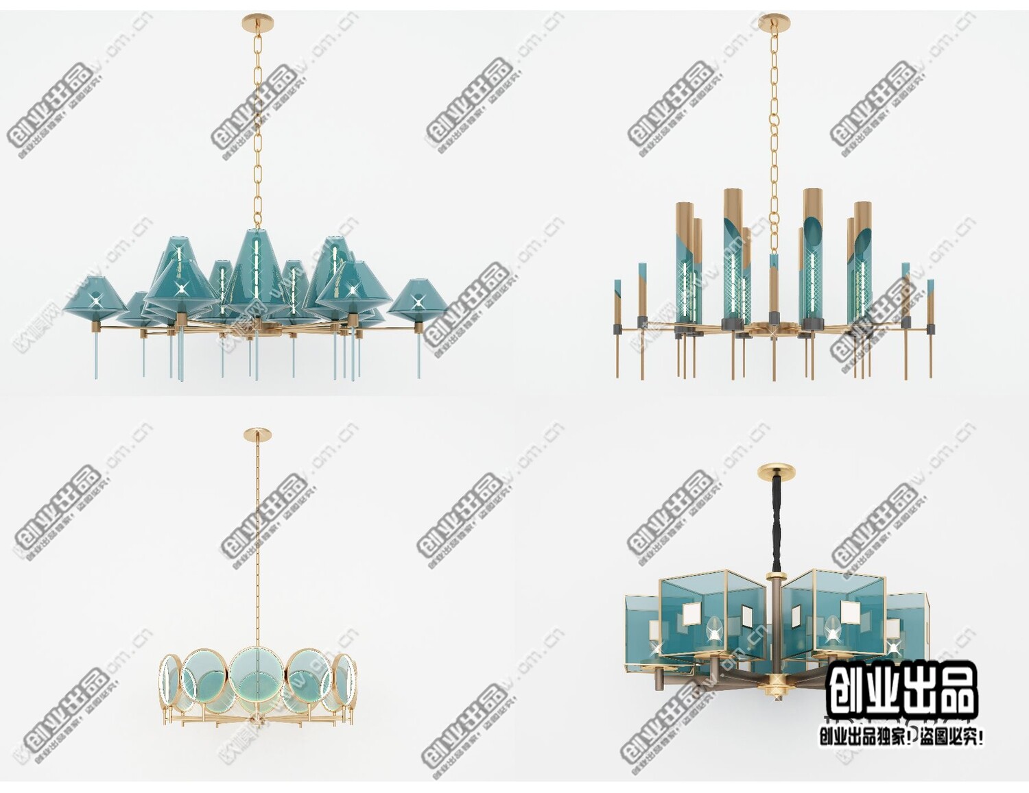 96 Celling Lamp 3d Models Vol.05 - Vray