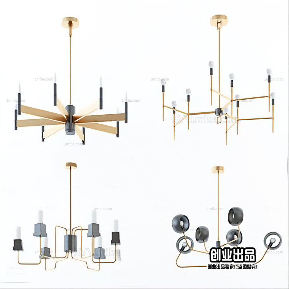 96 Celling Lamp 3d Models Vol.05 - Vray