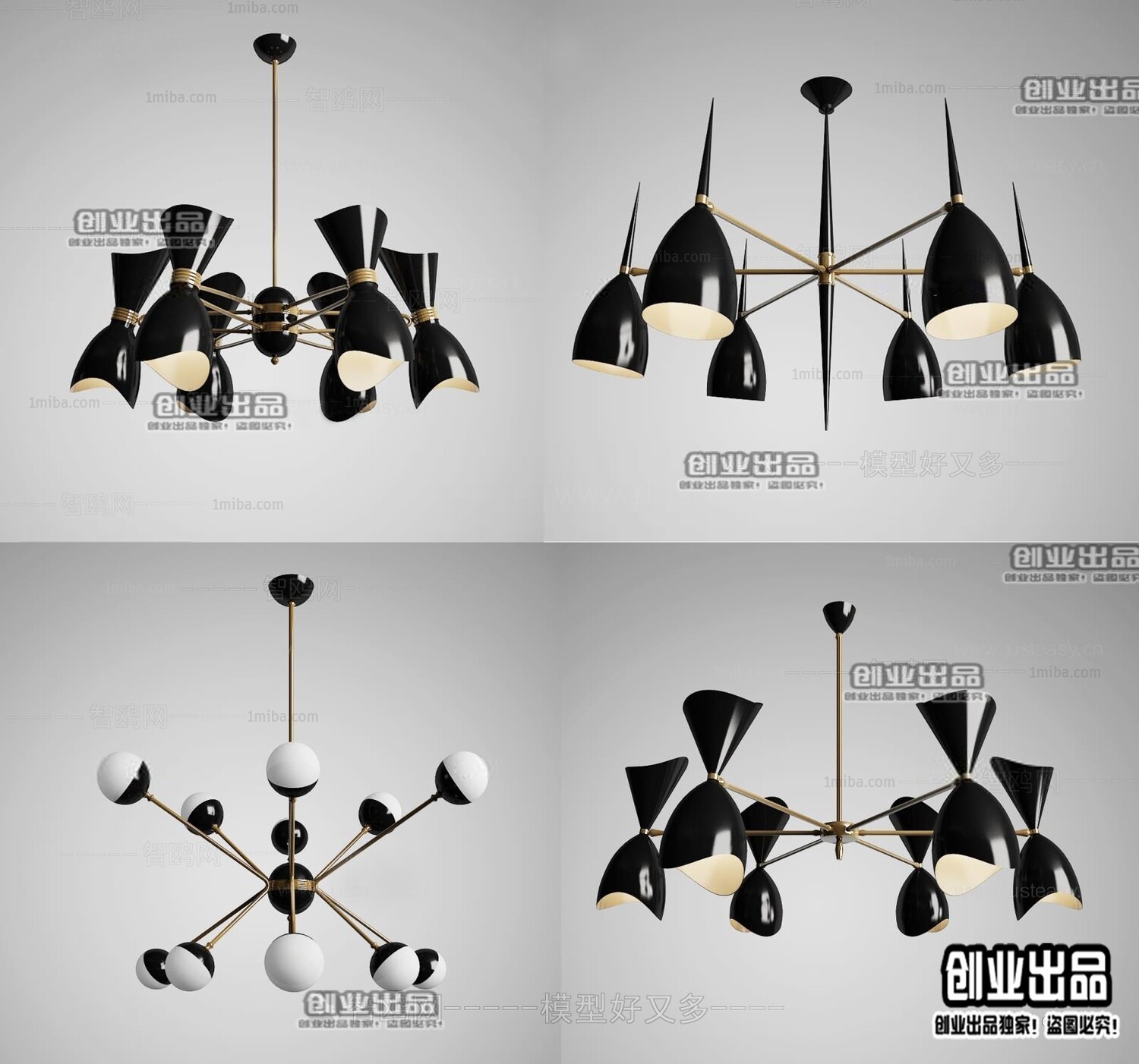 96 Celling Lamp 3d Models Vol.05 - Vray