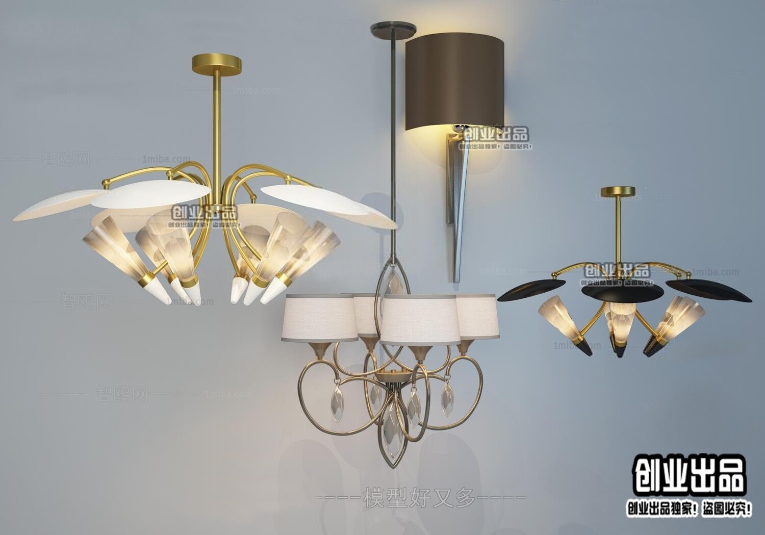 96 Celling Lamp 3d Models Vol.05 - Vray
