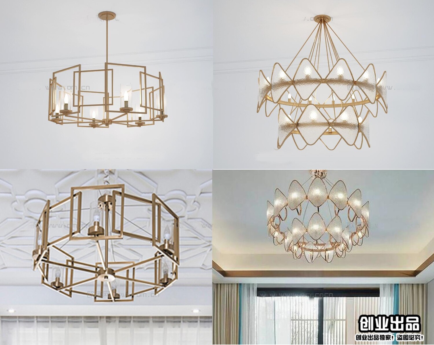 96 Celling Lamp 3d Models Vol.05 - Vray