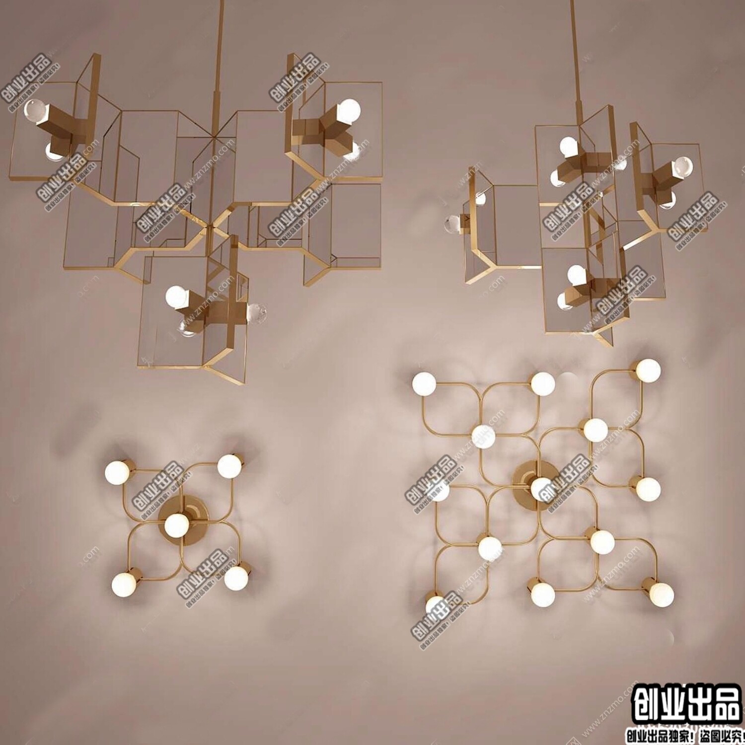 96 Celling Lamp 3d Models Vol.05 - Vray