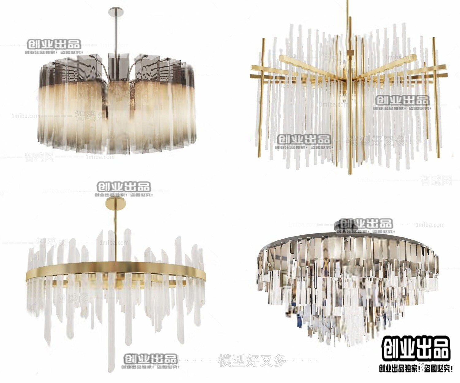 96 Celling Lamp 3d Models Vol.05 - Vray