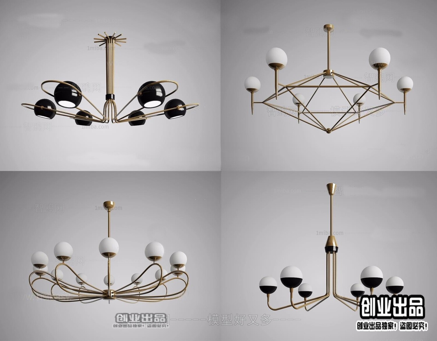 96 Celling Lamp 3d Models Vol.05 - Vray