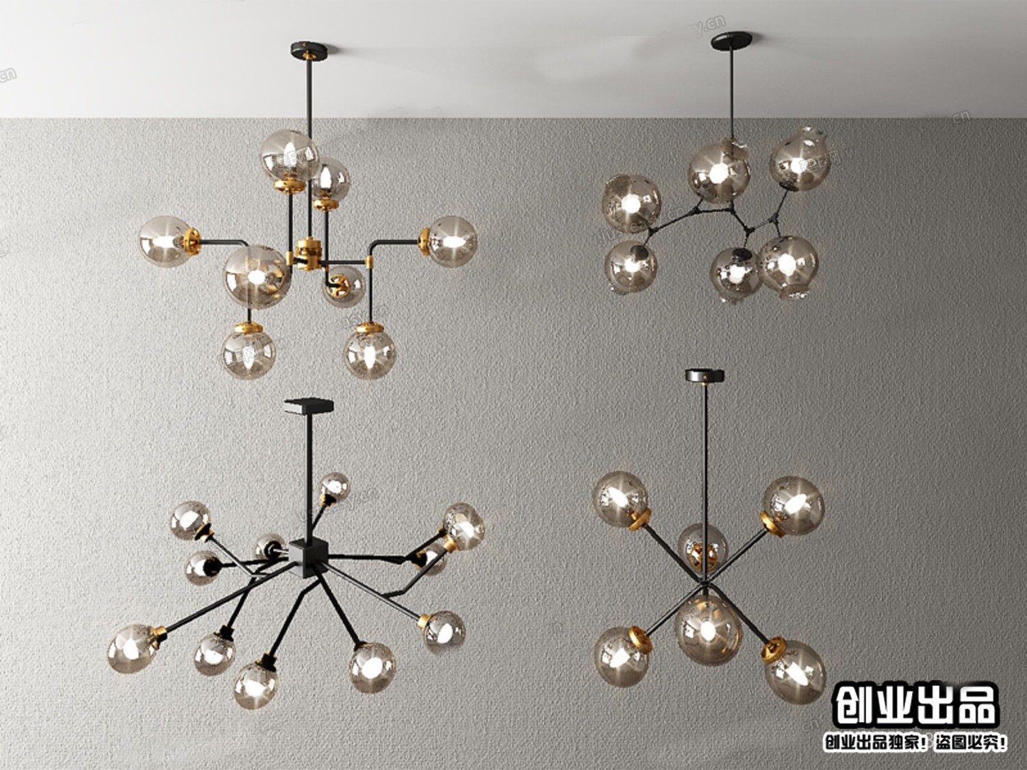 96 Celling Lamp 3d Models Vol.05 - Vray