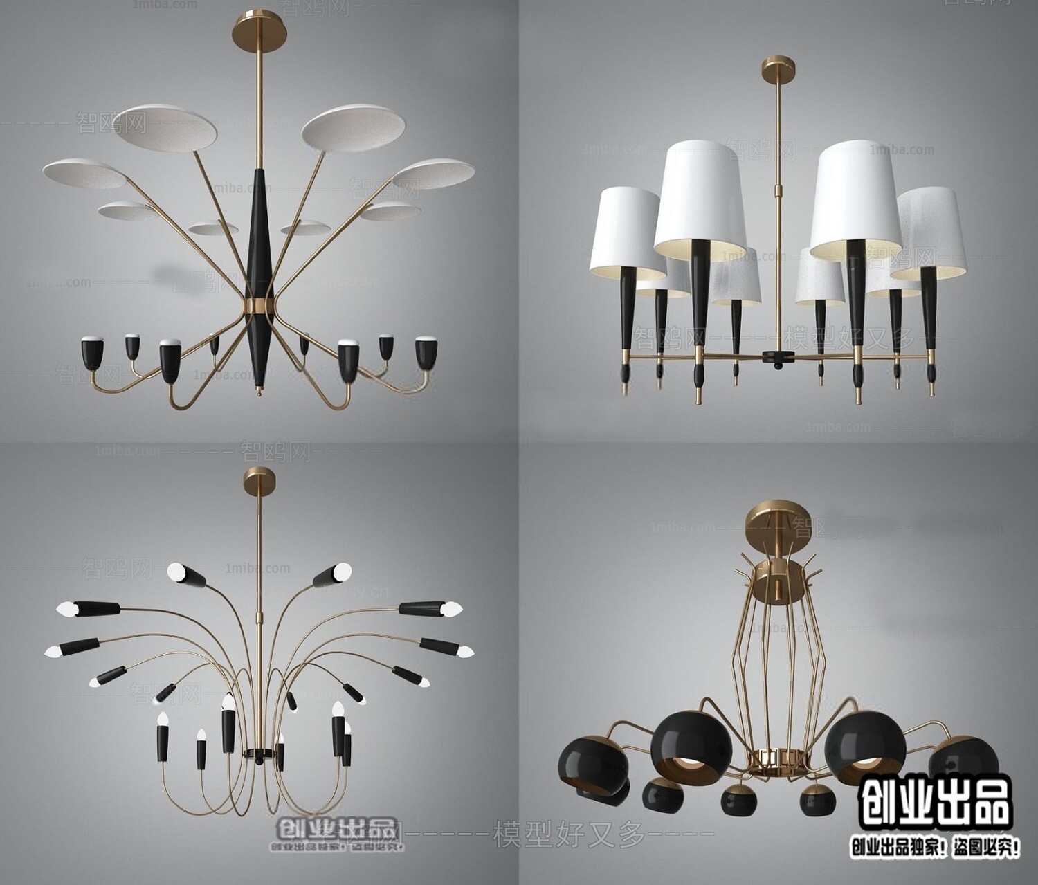 96 Celling Lamp 3d Models Vol.05 - Vray