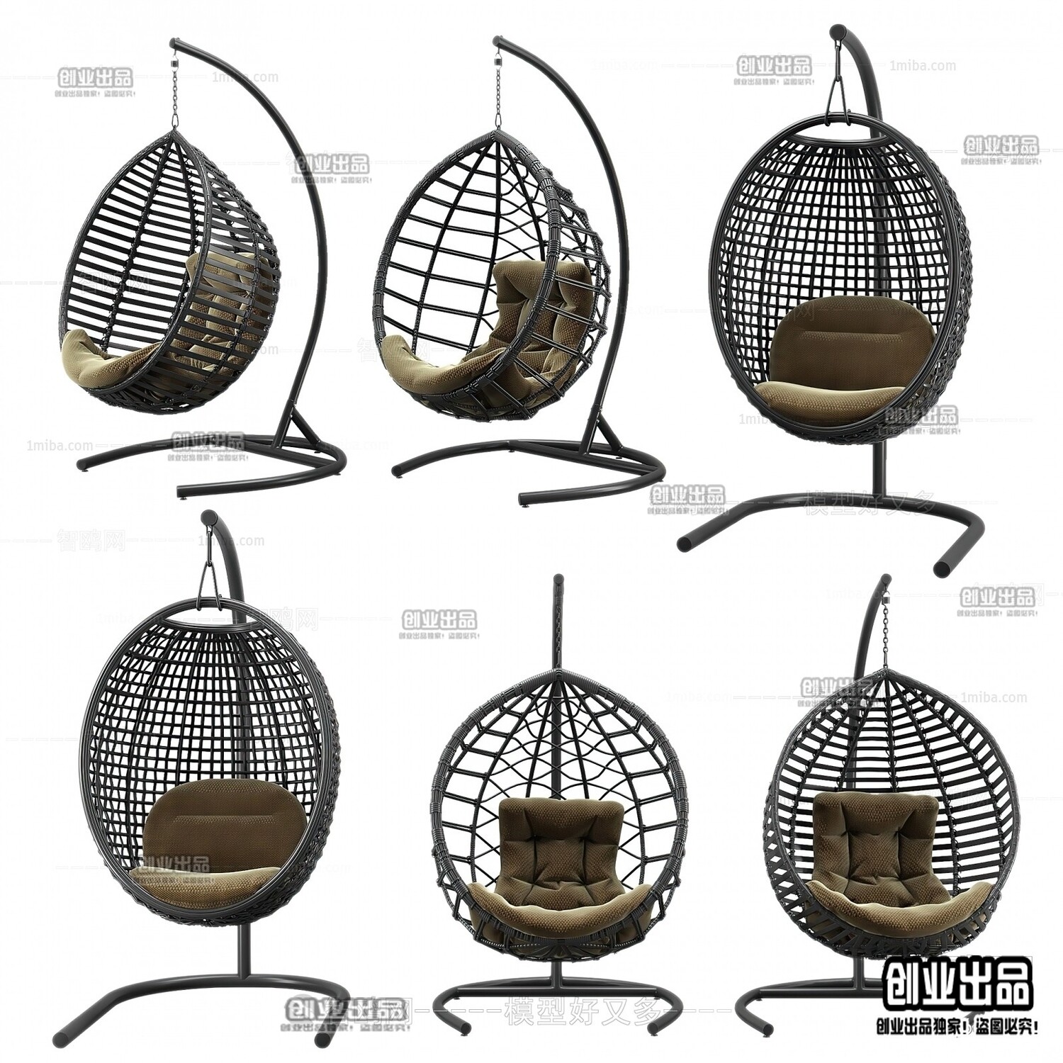 23 Hanging Chair 3d Models-Vray