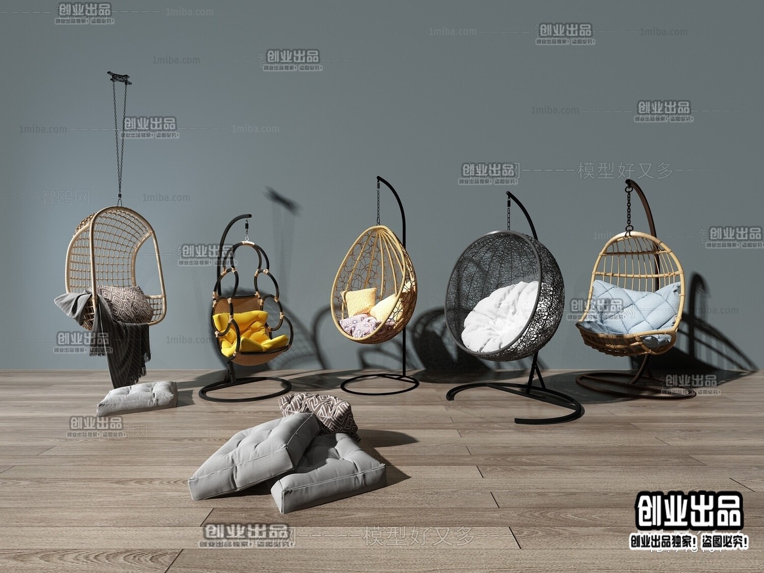 23 Hanging Chair 3d Models-Vray