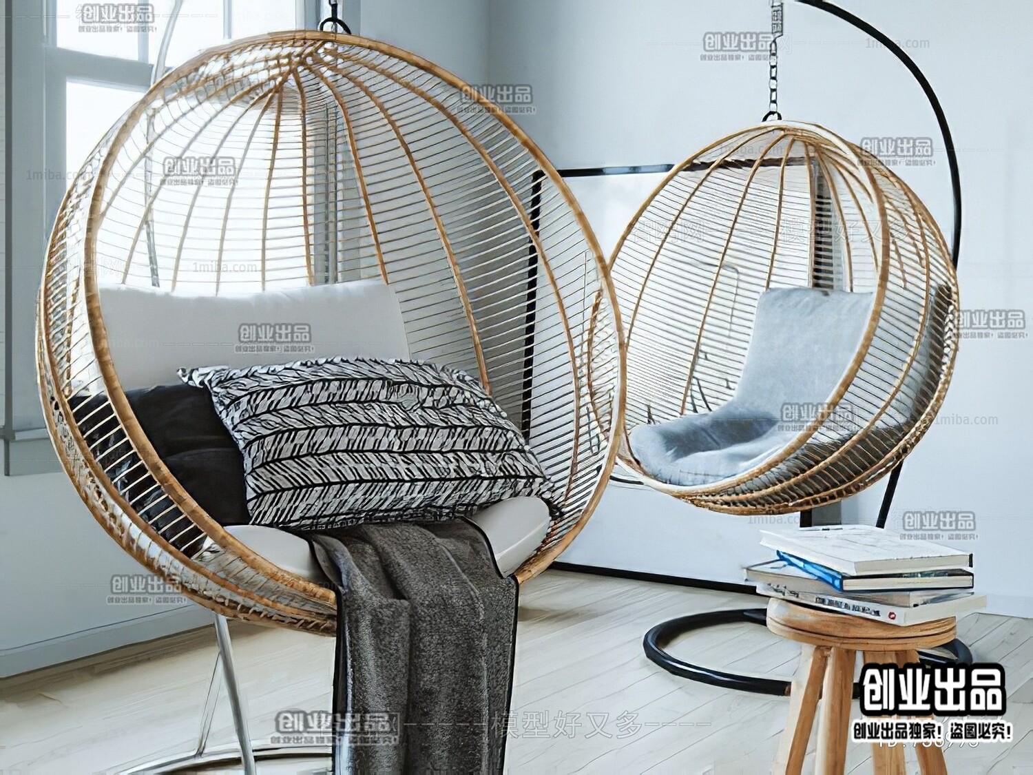 23 Hanging Chair 3d Models-Vray